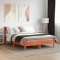 vidaXL Massivholzbett ohne Matratze Wachsbraun 135x190 cm Kiefernholz vidaXL Massivholzbett ohne Matratze Wachsbraun 135x190 cm Kiefernholz