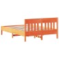vidaXL Massivholzbett ohne Matratze Wachsbraun 135x190 cm Kiefernholz vidaXL Massivholzbett ohne Matratze Wachsbraun 135x190 cm Kiefernholz