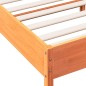 vidaXL Massivholzbett ohne Matratze Wachsbraun 135x190 cm Kiefernholz vidaXL Massivholzbett ohne Matratze Wachsbraun 135x190 cm Kiefernholz