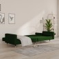 vidaXL Schlafsofa 2-Sitzer mit 2 Kissen Dunkelgrün Samt vidaXL Schlafsofa 2-Sitzer mit 2 Kissen Dunkelgrün Samt