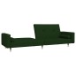 vidaXL Schlafsofa 2-Sitzer mit 2 Kissen Dunkelgrün Samt vidaXL Schlafsofa 2-Sitzer mit 2 Kissen Dunkelgrün Samt