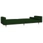 vidaXL Schlafsofa 2-Sitzer mit 2 Kissen Dunkelgrün Samt vidaXL Schlafsofa 2-Sitzer mit 2 Kissen Dunkelgrün Samt