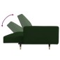 vidaXL Schlafsofa 2-Sitzer mit 2 Kissen Dunkelgrün Samt vidaXL Schlafsofa 2-Sitzer mit 2 Kissen Dunkelgrün Samt