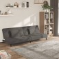 vidaXL Schlafsofa 2-Sitzer mit 2 Kissen Dunkelgrau Samt vidaXL Schlafsofa 2-Sitzer mit 2 Kissen Dunkelgrau Samt