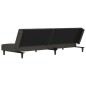 vidaXL Schlafsofa 2-Sitzer mit 2 Kissen Dunkelgrau Samt vidaXL Schlafsofa 2-Sitzer mit 2 Kissen Dunkelgrau Samt