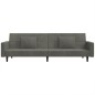 vidaXL Schlafsofa 2-Sitzer mit 2 Kissen Dunkelgrau Samt vidaXL Schlafsofa 2-Sitzer mit 2 Kissen Dunkelgrau Samt