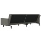 vidaXL Schlafsofa 2-Sitzer mit 2 Kissen Dunkelgrau Samt vidaXL Schlafsofa 2-Sitzer mit 2 Kissen Dunkelgrau Samt