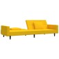 vidaXL Schlafsofa 2-Sitzer mit 2 Kissen Gelb Samt vidaXL Schlafsofa 2-Sitzer mit 2 Kissen Gelb Samt