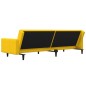 vidaXL Schlafsofa 2-Sitzer mit 2 Kissen Gelb Samt vidaXL Schlafsofa 2-Sitzer mit 2 Kissen Gelb Samt