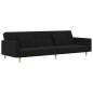 vidaXL Schlafsofa 2-Sitzer mit 2 Kissen Schwarz Stoff vidaXL Schlafsofa 2-Sitzer mit 2 Kissen Schwarz Stoff