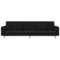 vidaXL Schlafsofa 2-Sitzer mit 2 Kissen Schwarz Stoff vidaXL Schlafsofa 2-Sitzer mit 2 Kissen Schwarz Stoff