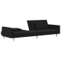 vidaXL Schlafsofa 2-Sitzer mit 2 Kissen Schwarz Stoff vidaXL Schlafsofa 2-Sitzer mit 2 Kissen Schwarz Stoff