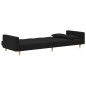 vidaXL Schlafsofa 2-Sitzer mit 2 Kissen Schwarz Stoff vidaXL Schlafsofa 2-Sitzer mit 2 Kissen Schwarz Stoff
