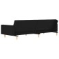 vidaXL Schlafsofa 2-Sitzer mit 2 Kissen Schwarz Stoff vidaXL Schlafsofa 2-Sitzer mit 2 Kissen Schwarz Stoff