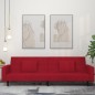 vidaXL Schlafsofa 2-Sitzer mit 2 Kissen Weinrot Samt vidaXL Schlafsofa 2-Sitzer mit 2 Kissen Weinrot Samt