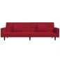 vidaXL Schlafsofa 2-Sitzer mit 2 Kissen Weinrot Samt vidaXL Schlafsofa 2-Sitzer mit 2 Kissen Weinrot Samt