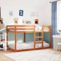 vidaXL Etagenbett Wachsbraun 90x190 cm Massivholz Kiefer vidaXL Etagenbett Wachsbraun 90x190 cm Massivholz Kiefer