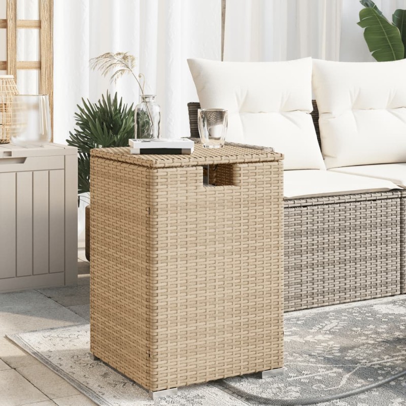 vidaXL Propan-Tank-Verstecktisch Beige 40x40x60 cm Poly Rattan vidaXL Propan-Tank-Verstecktisch Beige 40x40x60 cm Poly Rattan