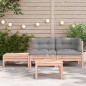 vidaXL Gartensofa mit Kissen und Fußhocker Massivholz Douglasie vidaXL Gartensofa mit Kissen und Fußhocker Massivholz Douglasie
