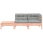 vidaXL Gartensofa mit Kissen und Fußhocker Massivholz Douglasie vidaXL Gartensofa mit Kissen und Fußhocker Massivholz Douglasie