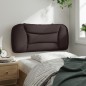 vidaXL Kopfteil-Kissen Dunkelbraun 90 cm Stoff vidaXL Kopfteil-Kissen Dunkelbraun 90 cm Stoff