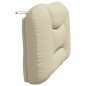 vidaXL Kopfteil-Kissen Creme 100 cm Stoff
