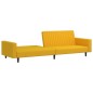 vidaXL Schlafsofa 2-Sitzer Gelb Samt vidaXL Schlafsofa 2-Sitzer Gelb Samt