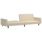 vidaXL Schlafsofa 2-Sitzer Creme Samt vidaXL Schlafsofa 2-Sitzer Creme Samt
