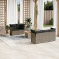 vidaXL 6-tlg. Garten-Sofagarnitur mit Kissen Grau Poly Rattan vidaXL 6-tlg. Garten-Sofagarnitur mit Kissen Grau Poly Rattan