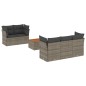 vidaXL 6-tlg. Garten-Sofagarnitur mit Kissen Grau Poly Rattan vidaXL 6-tlg. Garten-Sofagarnitur mit Kissen Grau Poly Rattan
