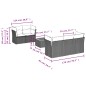 vidaXL 6-tlg. Garten-Sofagarnitur mit Kissen Grau Poly Rattan vidaXL 6-tlg. Garten-Sofagarnitur mit Kissen Grau Poly Rattan