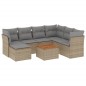 vidaXL 8-tlg. Garten-Sofagarnitur mit Kissen Beige Poly Rattan vidaXL 8-tlg. Garten-Sofagarnitur mit Kissen Beige Poly Rattan