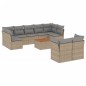 vidaXL 10-tlg. Garten-Sofagarnitur mit Kissen Beige Poly Rattan vidaXL 10-tlg. Garten-Sofagarnitur mit Kissen Beige Poly Rattan