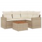 vidaXL 5-tlg. Garten-Sofagarnitur mit Kissen Beige Poly Rattan vidaXL 5-tlg. Garten-Sofagarnitur mit Kissen Beige Poly Rattan