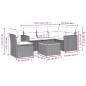 vidaXL 6-tlg. Garten-Sofagarnitur mit Kissen Schwarz Poly Rattan vidaXL 6-tlg. Garten-Sofagarnitur mit Kissen Schwarz Poly Rattan