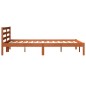 vidaXL Massivholzbett ohne Matratze Wachsbraun 140x200 cm Kiefernholz vidaXL Massivholzbett ohne Matratze Wachsbraun 140x200 cm Kiefernholz