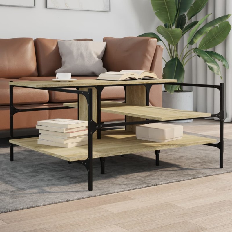 vidaXL Couchtisch Sonoma-Eiche 100x100x48,5 cm Holzwerkstoff vidaXL Couchtisch Sonoma-Eiche 100x100x48,5 cm Holzwerkstoff