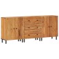 vidaXL Beistellschränke 3 Stk. 60x33x75 cm Massivholz Akazie vidaXL Beistellschränke 3 Stk. 60x33x75 cm Massivholz Akazie