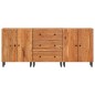 vidaXL Beistellschränke 3 Stk. 60x33x75 cm Massivholz Akazie vidaXL Beistellschränke 3 Stk. 60x33x75 cm Massivholz Akazie