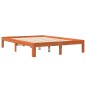 vidaXL Massivholzbett ohne Matratze Wachsbraun 135x190 cm Kiefernholz vidaXL Massivholzbett ohne Matratze Wachsbraun 135x190 cm Kiefernholz