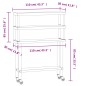 vidaXL Küchen-Arbeitstisch mit Aufsatzboard 110x30x150 cm Edelstahl vidaXL Küchen-Arbeitstisch mit Aufsatzboard 110x30x150 cm Edelstahl