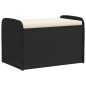 vidaXL Sitzbank mit Stauraum & Kissen Schwarz 80x51x52 cm Poly Rattan vidaXL Sitzbank mit Stauraum & Kissen Schwarz 80x51x52 cm Poly Rattan