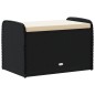 vidaXL Sitzbank mit Stauraum & Kissen Schwarz 80x51x52 cm Poly Rattan vidaXL Sitzbank mit Stauraum & Kissen Schwarz 80x51x52 cm Poly Rattan
