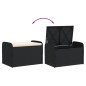 vidaXL Sitzbank mit Stauraum & Kissen Schwarz 80x51x52 cm Poly Rattan vidaXL Sitzbank mit Stauraum & Kissen Schwarz 80x51x52 cm Poly Rattan