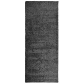 vidaXL Teppich Shaggy Hochflor Modern Anthrazit 80x200 cm