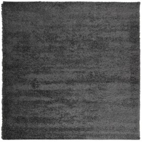 vidaXL Teppich Shaggy Hochflor Modern Anthrazit 160x160 cm