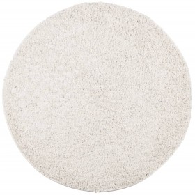 vidaXL Teppich Shaggy Hochflor Modern Creme Ø 280 cm