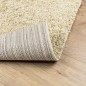 vidaXL Teppich Shaggy Hochflor Modern Golden 140x200 cm vidaXL Teppich Shaggy Hochflor Modern Golden 140x200 cm