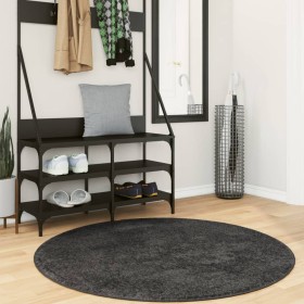 vidaXL Teppich Shaggy Hochflor Modern Anthrazit Ø 160 cm