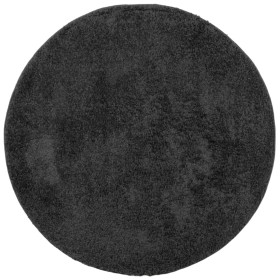 vidaXL Teppich Shaggy Hochflor Modern Anthrazit Ø 160 cm